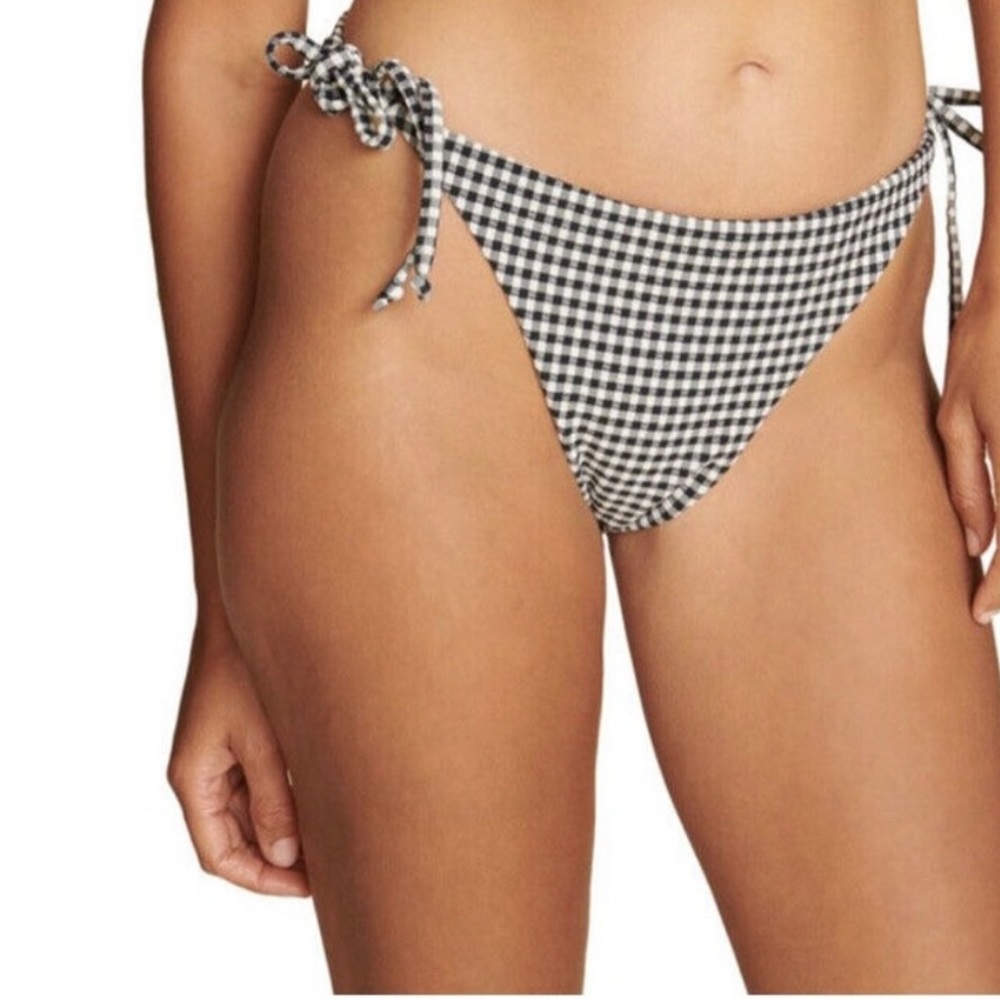 NWT Andie Swim The String Bottom Bikini Textured Gingham Size XL NEW